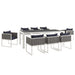 Modway Stance 9 Piece Outdoor Patio Aluminum Dining Set - View 17