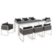 Modway Stance 9 Piece Outdoor Patio Aluminum Dining Set - View 9