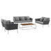 Stance 5 Piece Outdoor Aluminum Sectional Sofa Set by Modway - angle view