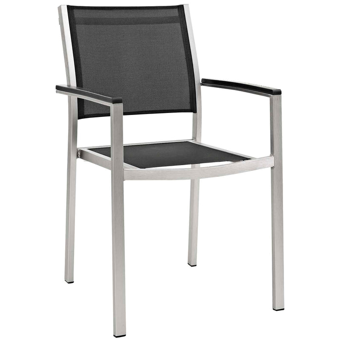 Shore 7 Piece Outdoor Patio Aluminum Dining Set - detail close-up