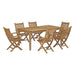 Marina 7 Piece Outdoor Patio Teak Dining Set outdoor patio dining set side view
