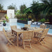 Marina 7 Piece Outdoor Patio Teak Dining Set outdoor patio dining set