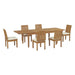Marina 7 Piece Outdoor Patio Teak Dining Set by Modway - angle view