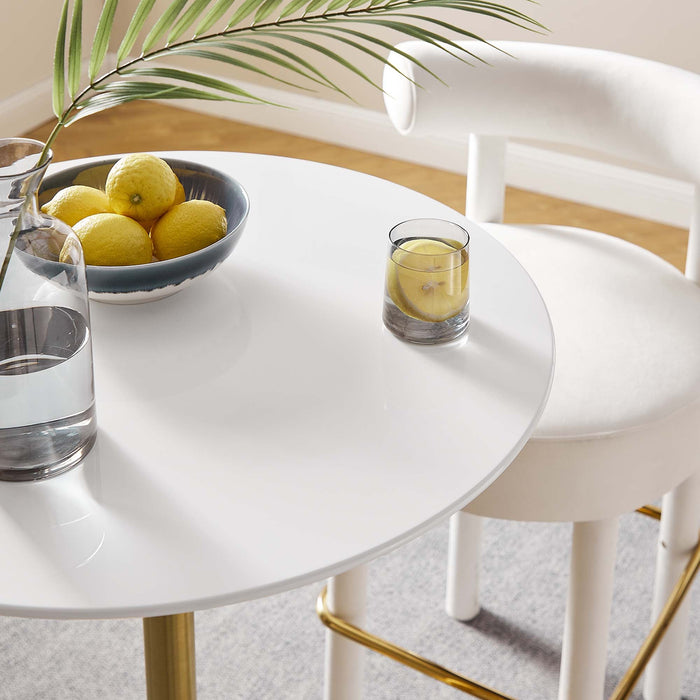 Modway Lippa Round Wood Bar Table Living Room Furniture - Features