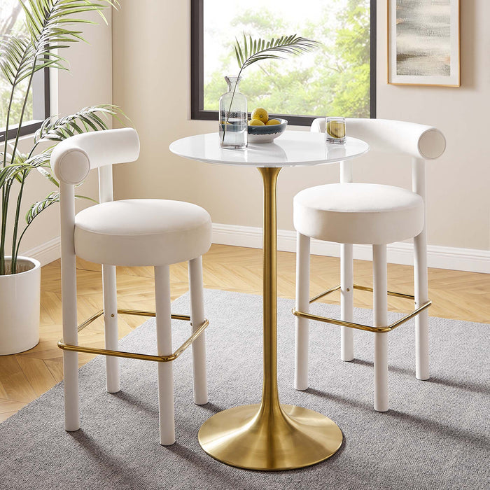 Modway Lippa Round Wood Bar Table Living Room Furniture - View 10