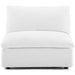Commix Down Filled Overstuffed Armless Chair White