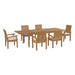 Marina 7 Piece Outdoor Patio Teak Dining Set by Modway - angle view