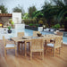Marina 7 Piece Outdoor Patio Teak Dining Set by Modway - front view