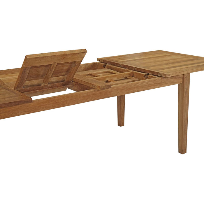 Marina 9 Piece Outdoor Patio Teak Dining Set by Modway - top view