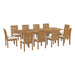 Marina 11 Piece Outdoor Patio Teak Dining Set by Modway - angle view