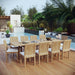 Marina 11 Piece Outdoor Patio Teak Dining Set by Modway - front view