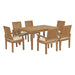 Marina 7 Piece Outdoor Patio Teak Dining Set outdoor patio dining set side view