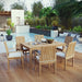 Marina 7 Piece Outdoor Patio Teak Dining Set outdoor patio dining set
