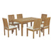 Marina 7 Piece Outdoor Patio Teak Dining Set outdoor patio dining set side view