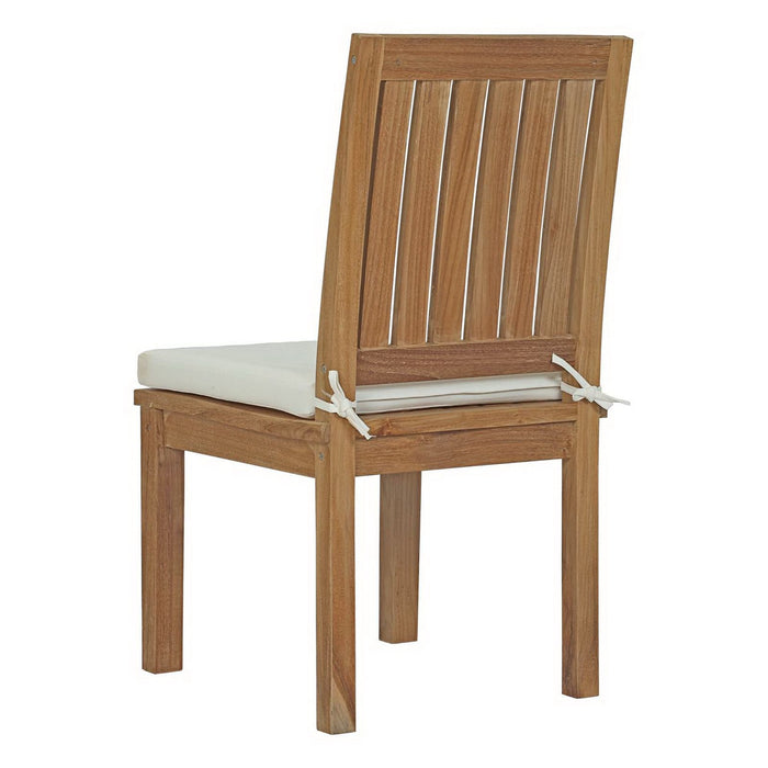 Marina 7 Piece Outdoor Patio Teak Dining Set outdoor patio dining set angle view
