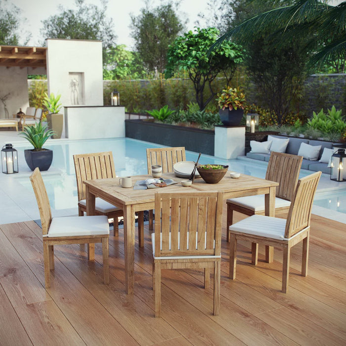 Marina 7 Piece Outdoor Patio Teak Dining Set outdoor patio dining set