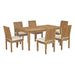 Marina 7 Piece Outdoor Patio Teak Dining Set outdoor patio dining set side view
