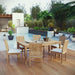 Marina 7 Piece Outdoor Patio Teak Dining Set outdoor patio dining set