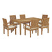 Marina 7 Piece Outdoor Patio Teak Dining Set outdoor patio dining set side view