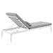 Perspective Cushion Outdoor Patio Chaise Lounge Chair White Gray