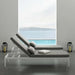 Perspective Cushion Outdoor Patio Chaise Lounge Chair White Gray