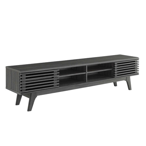 Modway Render 70" Entertainment Center TV Stand Living Room Furniture in Brown