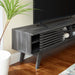 Modway Render 70" Entertainment Center TV Stand Living Room Furniture in Brown - Side View