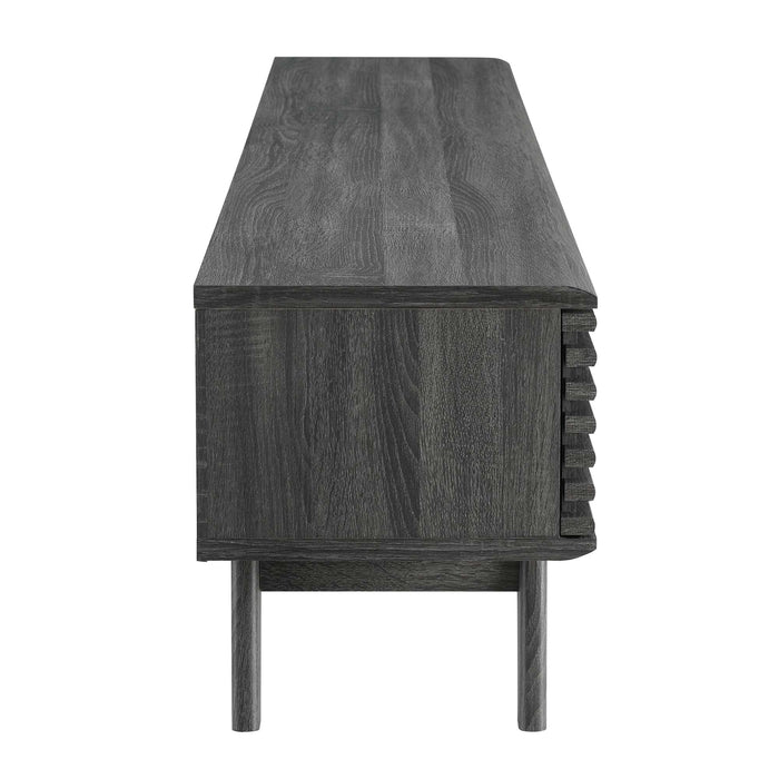 Modway Render 70" TV Stand Living Room Furniture in Brown - Side View