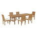 Marina 7 Piece Outdoor Patio Teak Dining Set outdoor patio dining set side view