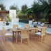 Marina 7 Piece Outdoor Patio Teak Dining Set outdoor patio dining set