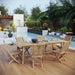 Marina 7 Piece Outdoor Patio Teak Dining Set outdoor patio dining set