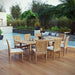 Marina 9 Piece Outdoor Patio Teak Dining Set outdoor patio dining set