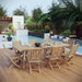 Marina 9 Piece Outdoor Patio Teak Dining Set outdoor patio dining set