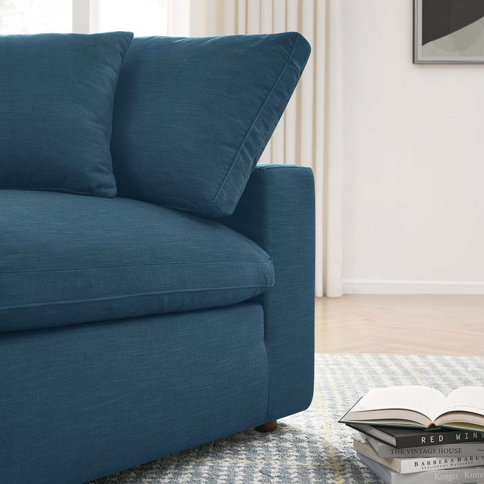 Commix Down Filled Overstuffed Corner Chair - in lifestyle setting