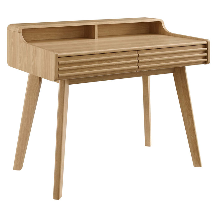 Modway Render Writing Desk Office Furniture in Brown
