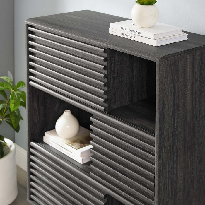 Modway Render Three-Tier Display Storage Cabinet Stand - Close-Up