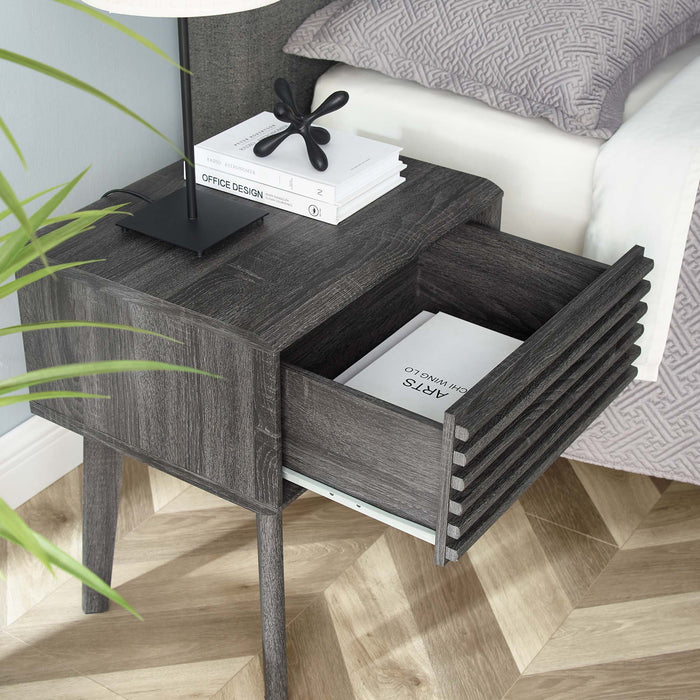 Modway Render End Table Living Room Furniture in Brown - Detail View