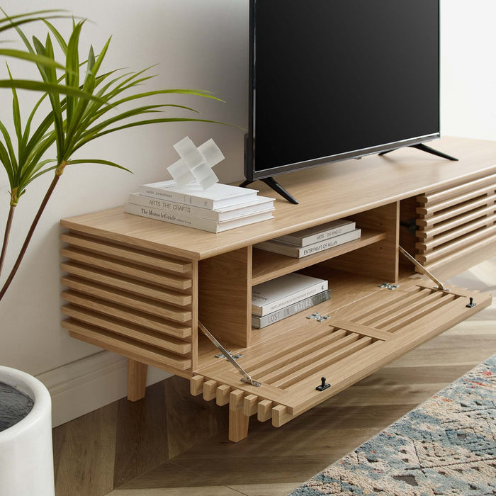 Modway Render 71" TV Stand Living Room Furniture in Brown - Detail View