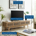 Modway Render 71" TV Stand Living Room Furniture in Brown - Side View