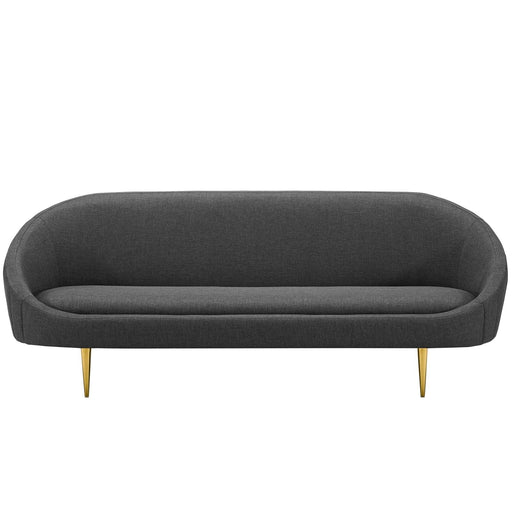 Sublime Vertical Curve Back Fabric Sofa - alternate angle view
