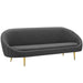 Sublime Vertical Curve Back Fabric Sofa - in lifestyle setting