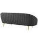 Sublime Vertical Curve Back Fabric Sofa - view 5