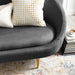 Sublime Vertical Curve Back Fabric Sofa - detail close-up