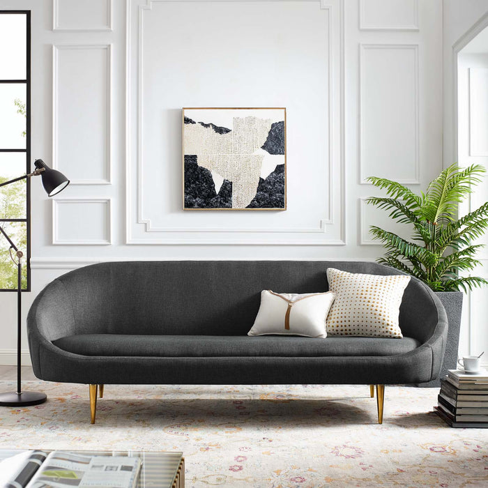Sublime Vertical Curve Back Fabric Sofa - Modway \living\sofas