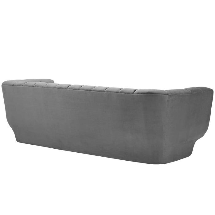 Entertain Vertical Channel Tufted Performance Velvet Sofa - view 5