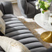 Entertain Vertical Channel Tufted Performance Velvet Sofa - detail close-up