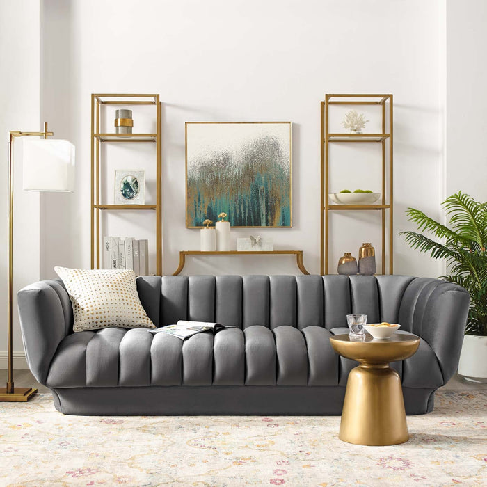 Entertain Vertical Channel Tufted Performance Velvet Sofa - Modway \living\sofas