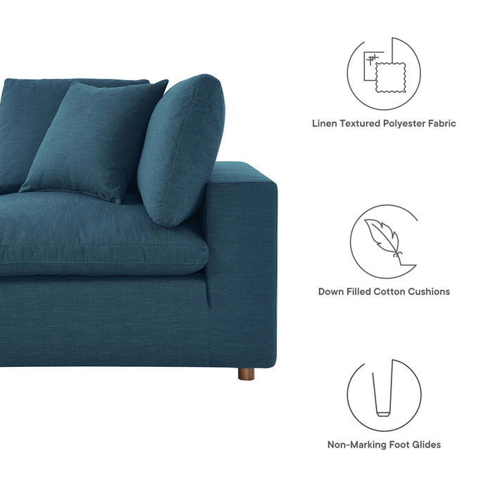 Commix Down Filled Overstuffed 2 Piece Sectional Sofa Set - detail close-up