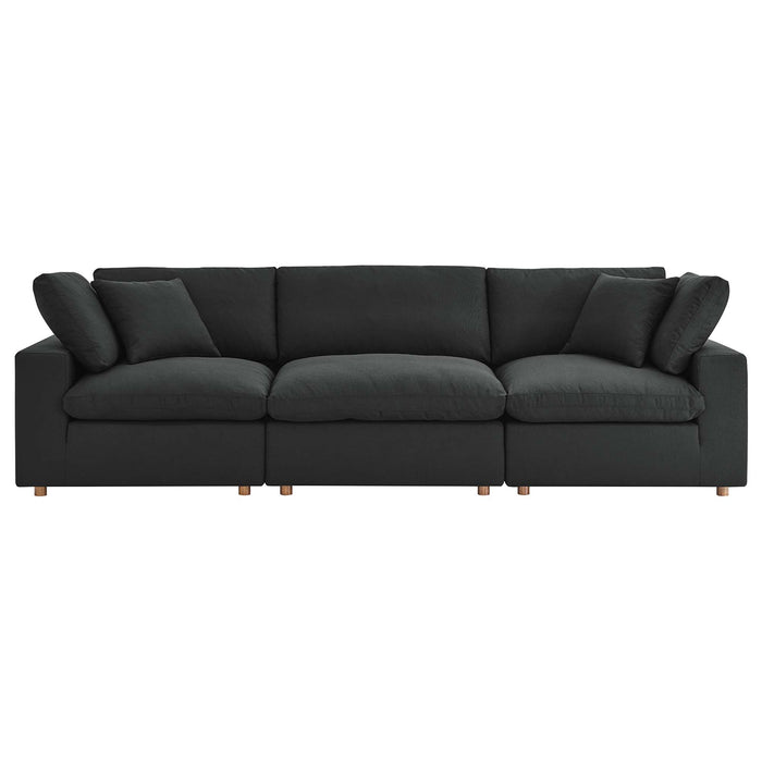 Commix 3 Piece Down Filled Overstuffed Sectional Sofa Set by Modway - product label