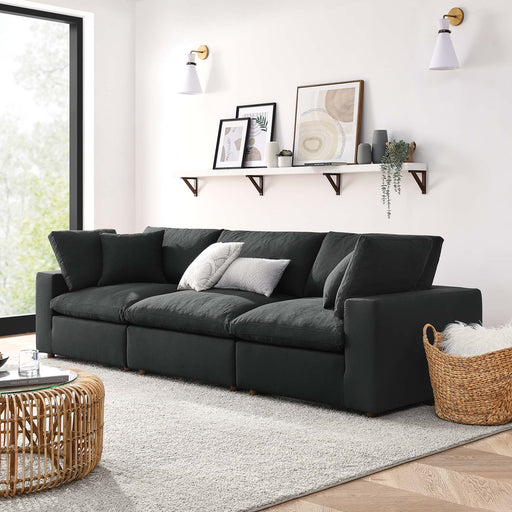 Commix 3 Piece Down Filled Overstuffed Sectional Sofa Set by Modway - front view